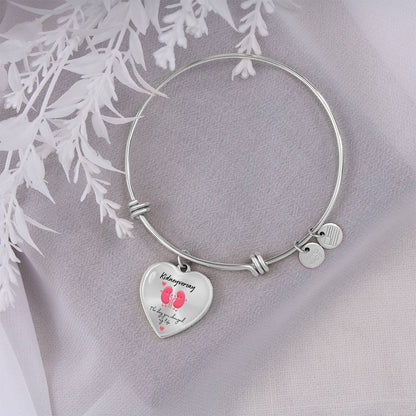 Kidney Donor 'Kidneyversary' Personalized Heart Pendant Bracelet