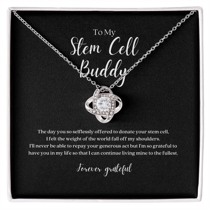 Stem Cell Buddy 'Forever Grateful'  Knot Necklace