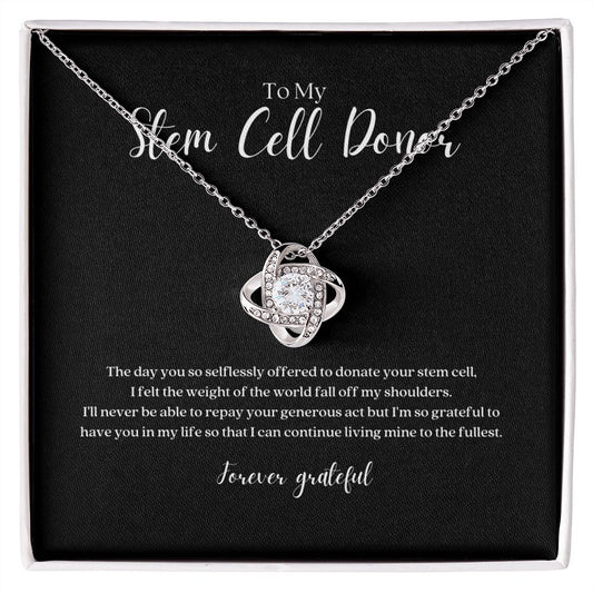 Stem Cell Donor Knot Necklace Black