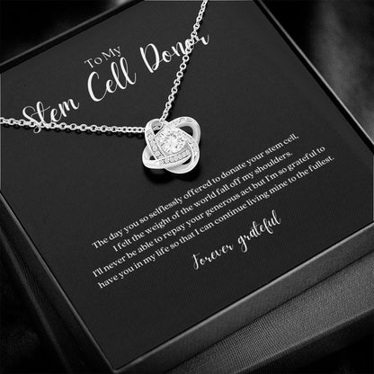 Stem Cell Donor Knot Necklace Black