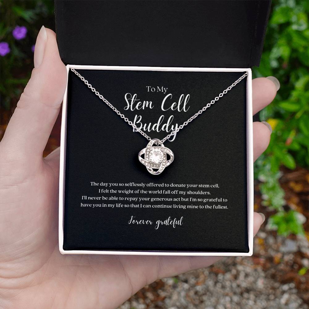 Stem Cell Buddy 'Forever Grateful'  Knot Necklace