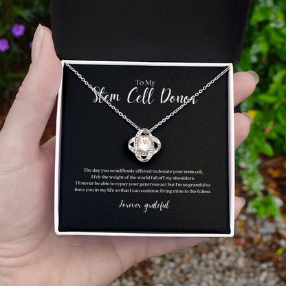 Stem Cell Donor Knot Necklace Black