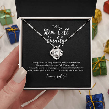 Stem Cell Buddy 'Forever Grateful'  Knot Necklace