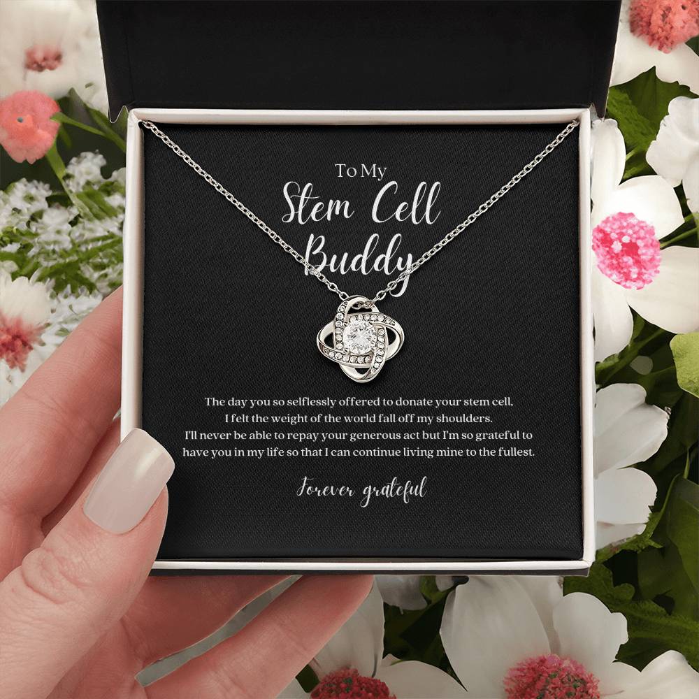 Stem Cell Buddy 'Forever Grateful'  Knot Necklace