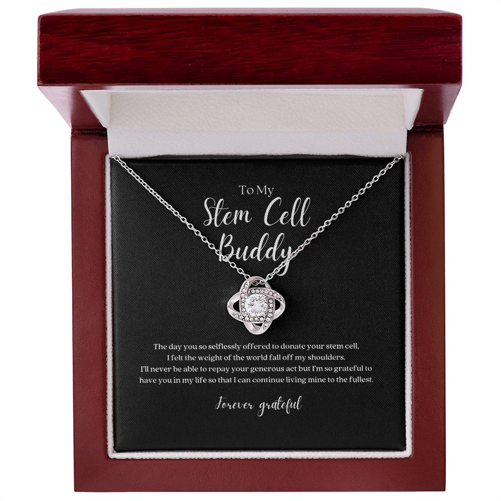 Stem Cell Buddy 'Forever Grateful'  Knot Necklace