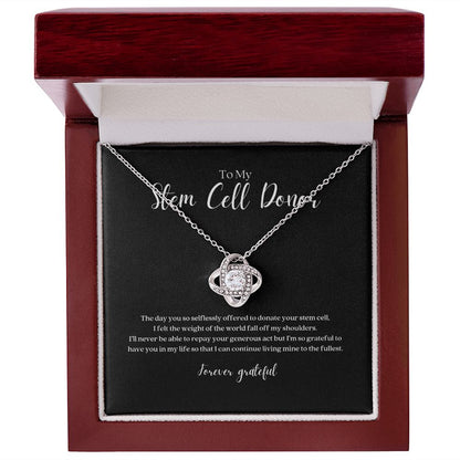 Stem Cell Donor Knot Necklace Black