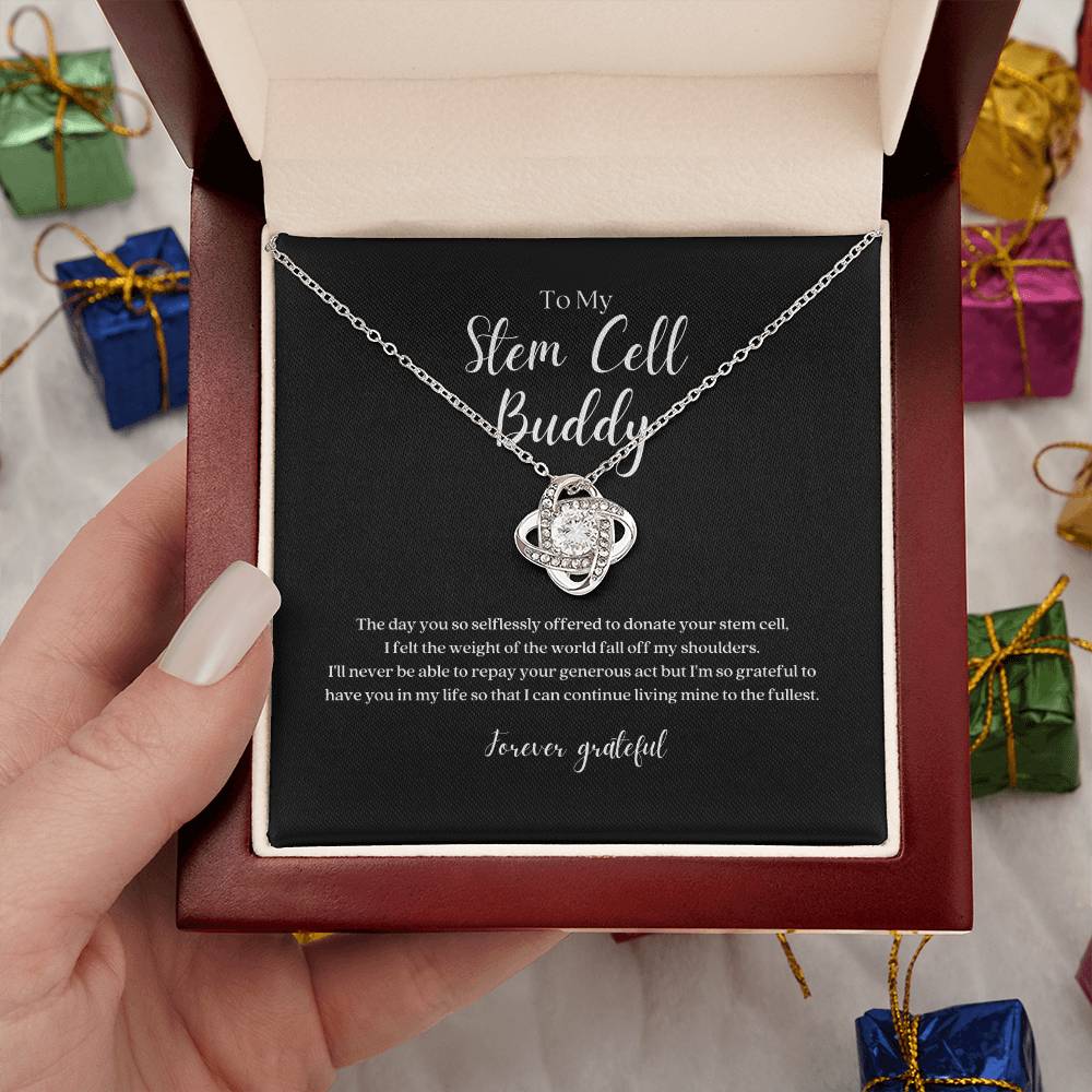 Stem Cell Buddy 'Forever Grateful'  Knot Necklace