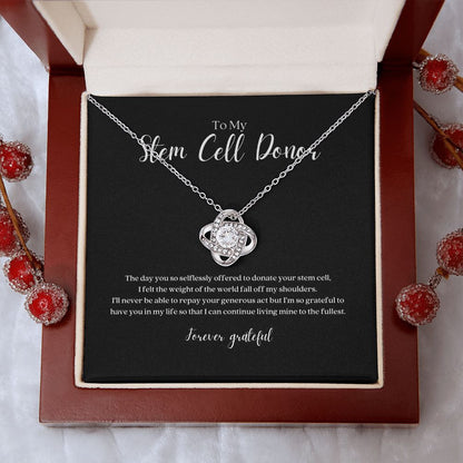 Stem Cell Donor Knot Necklace Black