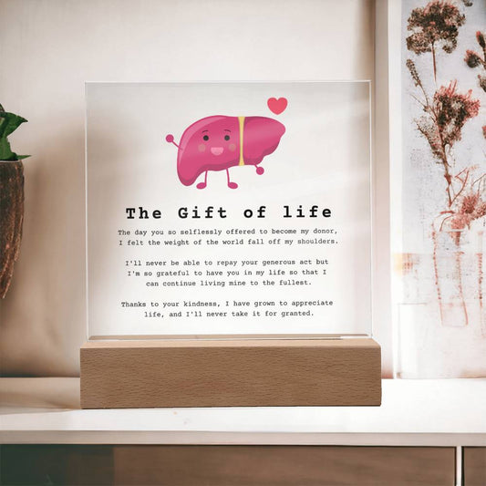 Liver Transplant Gift of Life Acrylic Plaque