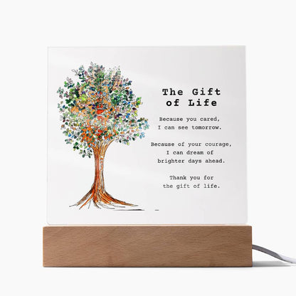 Gift of Life (Tree of Life) Square Acrylic LED Plaque