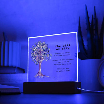 Gift of Life (Tree of Life) Square Acrylic LED Plaque