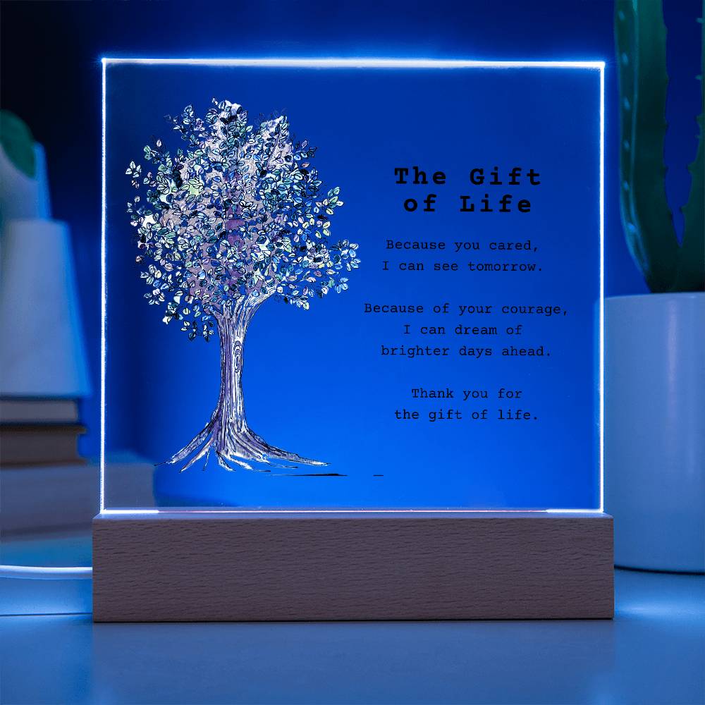 Gift of Life (Tree of Life) Square Acrylic LED Plaque