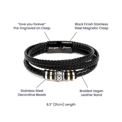 Transplant Anniversary Men's Gratitude Bracelet