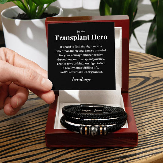 Transplant Hero Men's Gratitude Bracelet