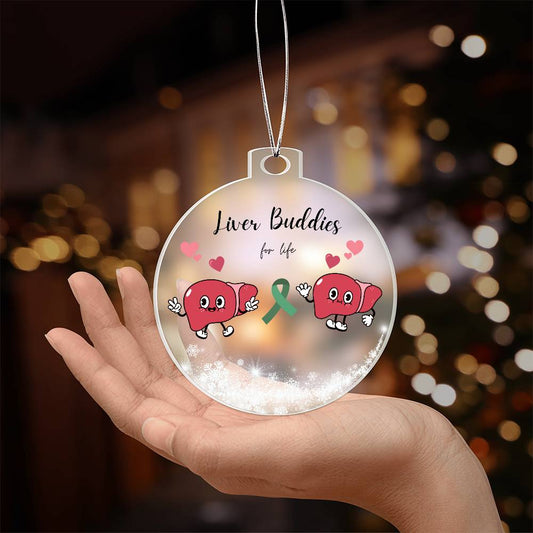 Liver Buddies Acrylic Holiday Ornament