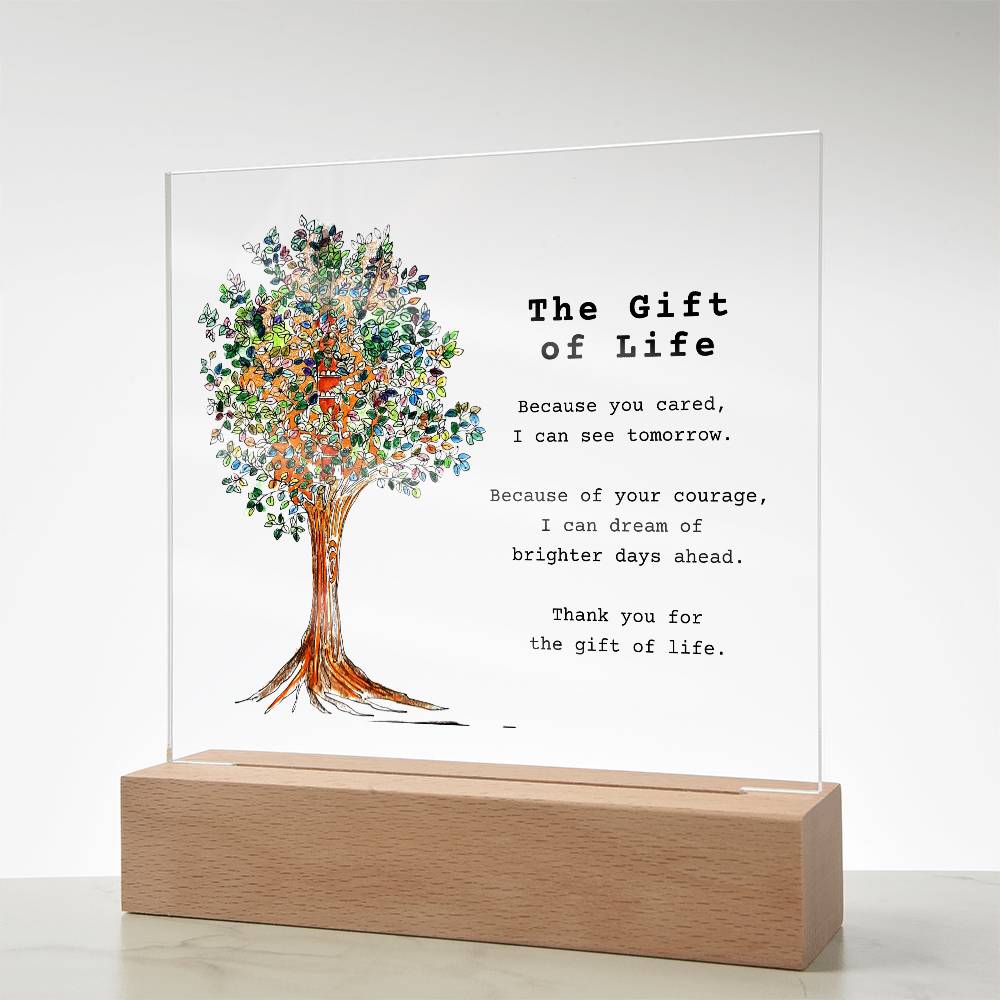 Gift of Life (Tree of Life) Square Acrylic LED Plaque