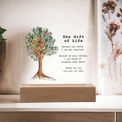 Gift of Life (Tree of Life) Square Acrylic LED Plaque