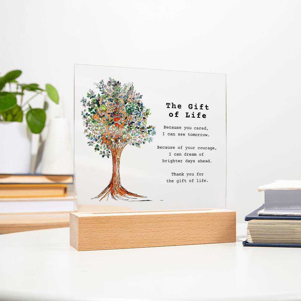 Gift of Life (Tree of Life) Square Acrylic LED Plaque