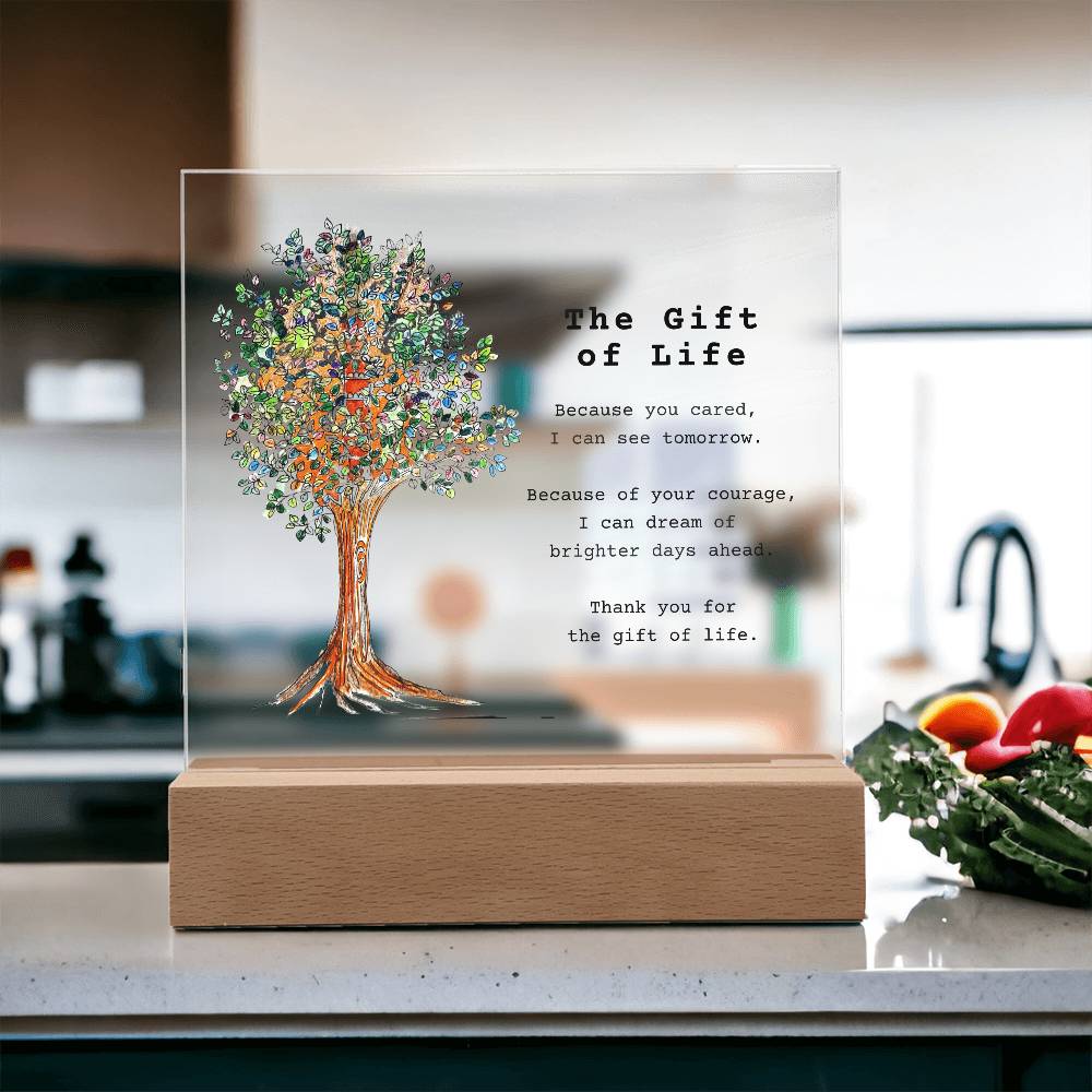 Gift of Life (Tree of Life) Square Acrylic LED Plaque