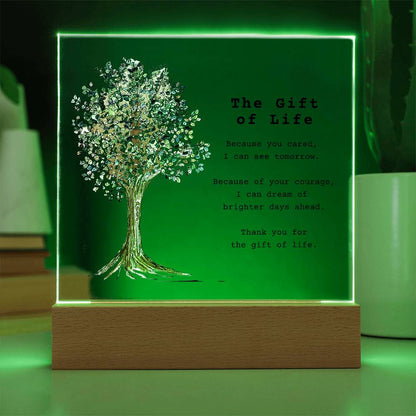 Gift of Life (Tree of Life) Square Acrylic LED Plaque