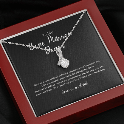 ShineOn Fulfillment Jewelry Bone Marrow Donor Ribbon Pendant Necklace