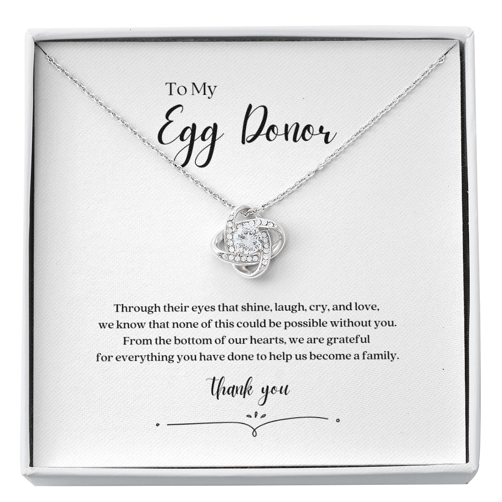 ShineOn Fulfillment Jewelry Standard Box IVF Egg Donor Thank You Necklace