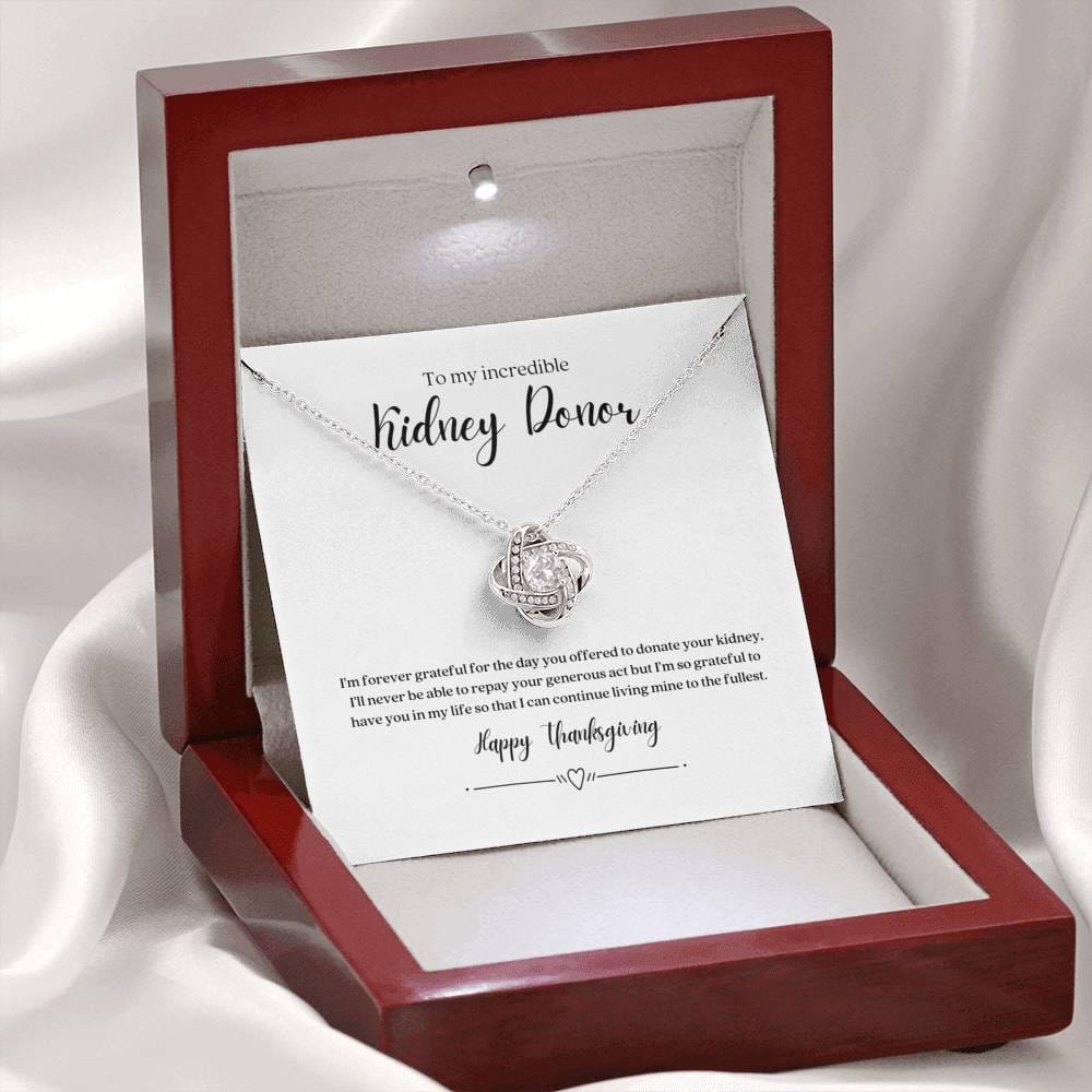 ShineOn Fulfillment Jewelry Kidney Donor 'Happy Thanksgiving' Pendant Necklace