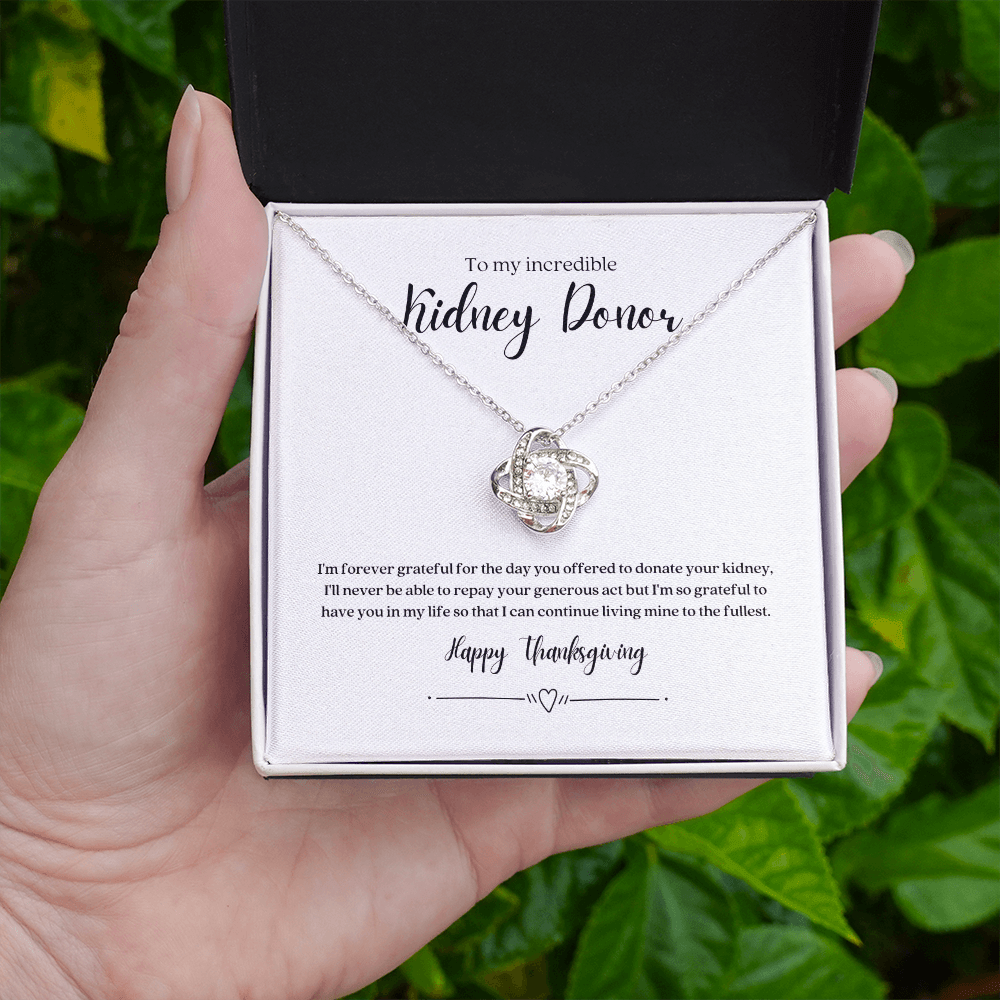 ShineOn Fulfillment Jewelry Kidney Donor 'Happy Thanksgiving' Pendant Necklace