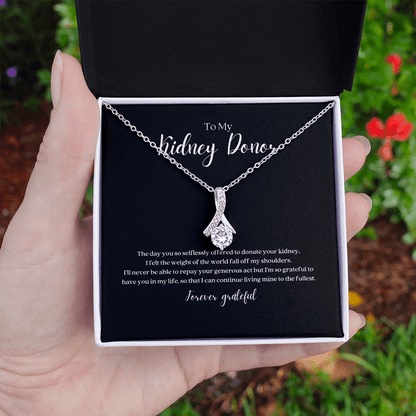 ShineOn Fulfillment Jewelry Kidney Donor Ribbon Pendant Necklace