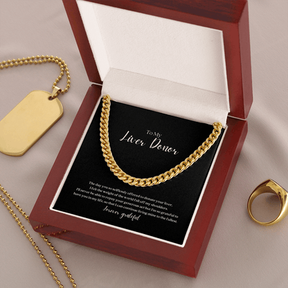 ShineOn Fulfillment Jewelry Liver Donor Cuban Link Chain Necklace