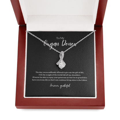 ShineOn Fulfillment Jewelry Organ Donor Ribbon Pendant Necklace