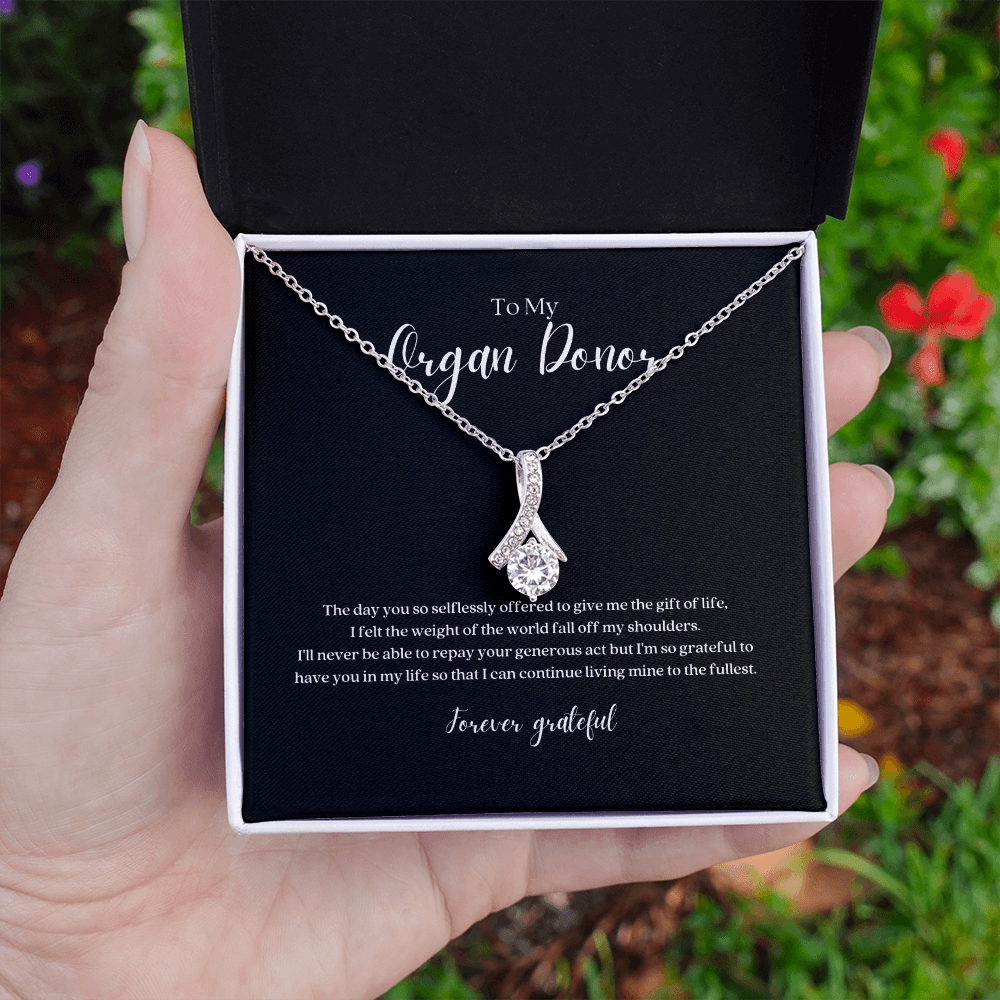 ShineOn Fulfillment Jewelry Organ Donor Ribbon Pendant Necklace