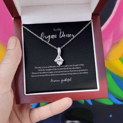 ShineOn Fulfillment Jewelry Organ Donor Ribbon Pendant Necklace