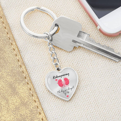 ShineOn Fulfillment Jewelry Transplant Anniversary Personalized Heart Keychain